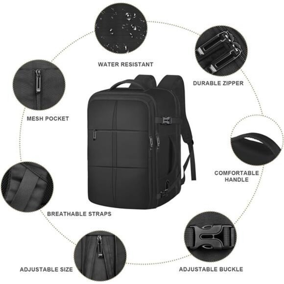 Travel Backpack, Extra Large Travel Backpack, Carry On Backpack